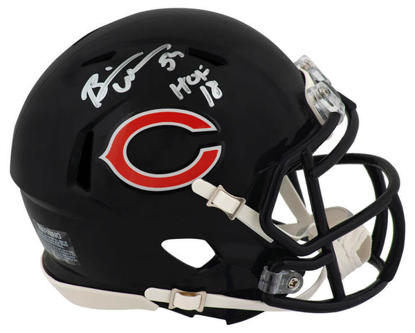 Brian Urlacher Signed Bears Riddell Speed Mini Helmet w/HOF'18 - (SCHWARTZ COA)