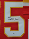 KANSAS CITY CHIEFS FRAMED FRANK CLARK AUTOGRAPHED SIGNED JERSEY BECKETT COA