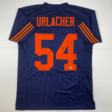 Autographed/Signed Brian Urlacher HOF 18 Chicago Blue Retro Jersey Beckett COA