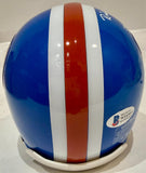 Rick Upchurch Denver 'D' Logo Mini Helmet Inscribed '70's-80's all decade team'