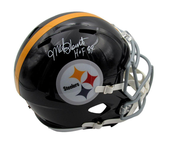 Mel Blount HOF Autographed Full Size Speed Replica Football Helmet Steelers JSA