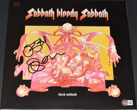 OZZY OSBOURNE SIGNED BLACK SABBATH BLOODY SABBATH VINYL ALBUM LP BECKETT
