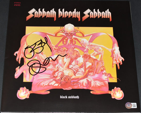 OZZY OSBOURNE SIGNED BLACK SABBATH BLOODY SABBATH VINYL ALBUM LP BECKETT