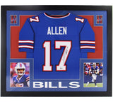 Josh Allen Signed Buffalo Bills Large Framed Blue Jersey