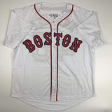 Autographed/Signed Pedro Martinez Boston White Baseball Jersey JSA COA
