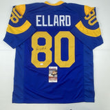 Autographed/Signed HENRY ELLARD Los Angeles LA Blue Jersey JSA COA Auto