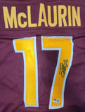 TERRY MCLAURIN SIGNED AUTOGRAPHED CUSTOM PRO STYLE CUSTOM XL JERSEY BECKETT QR