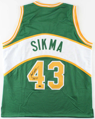 Jack Sikma Signed Seattle Supersonic Jersey (Schwartz COA) 7xNBA All Star Center