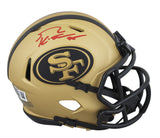 49ers George Kittle Authentic Signed Rave Speed Mini Helmet W/ Case BAS Witness