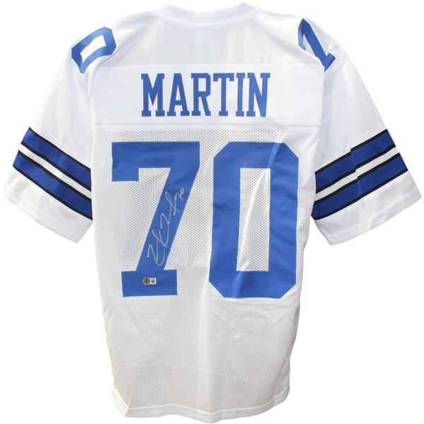 Zack Martin Autographed Pro Style Size XL White Jersey Beckett Witness 50912