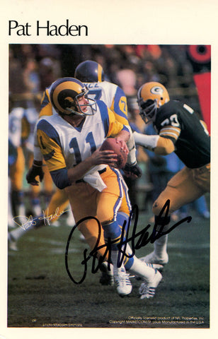 Pat Haden Autographed Los Angeles Rams Mini Poster 41/50 Beckett 46160