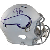 Justin Jefferson Autographed Minnesota Vikings F/S 2024 ALT Helmet Beckett 57903