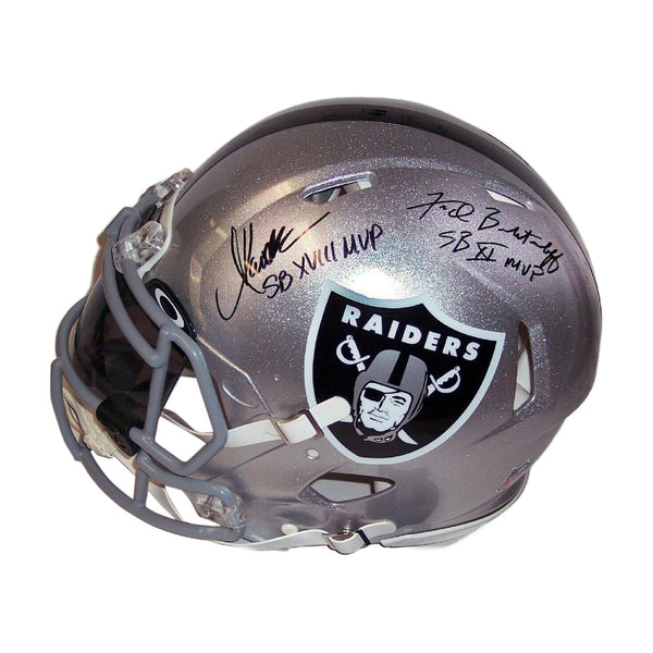 Marcus Allen & Fred Biletnikoff Signed Oakland Raiders Authentic Helmet SB MVP