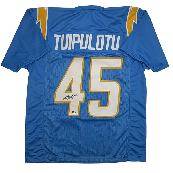 Autographed/Signed Tuli Tuipulotu Los Angeles Powder Blue Jersey BAS COA
