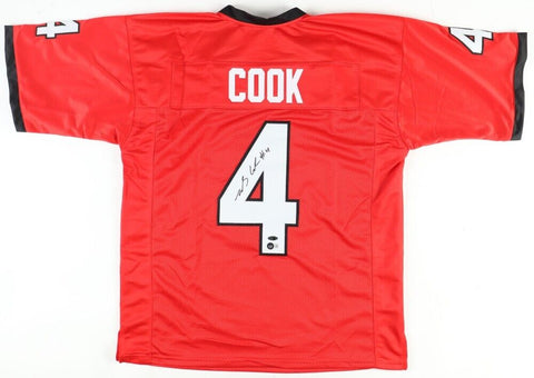 James Cook Signed Georgia Bulldogs Jersey (Beckett) 2021 NCAA National Champs RB