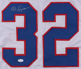 O.J. Simpson Signed Buffalo Bills White Jersey (JSA COA) 5xPro Bowl Running Back