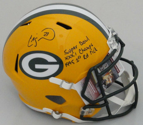 Packers CRAIG NEWSOME Signed Full Size Replica Speed Helmet AUTO w/ Scripts JSA