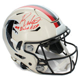 Roddy White Autographed"FALCONS ROH '19" Falcons Retro Speedflex Helmet Radtke