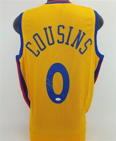 DeMarcus Cousins Signed Golden State Warriors "The Bay" Yellow Jersey (JSA COA)