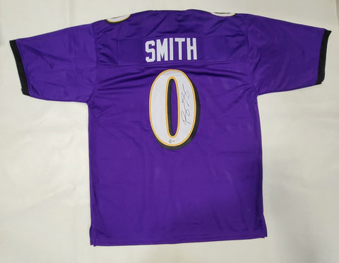 ROQUAN SMITH AUTOGRAPHED SIGNED PRO STYLE CUSTOM XL JERSEY BECKETT QR