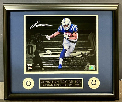 Jonathan Taylor Colts Signed 11x14 Spotlight Photo Framed Autograph Fanatics COA