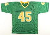 Rudy Ruettiger Signed Notre Dame Irish Career Stat Jersey (Beckett) Irish Legend