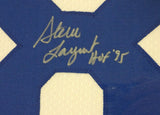 SEAHAWKS STEVE LARGENT AUTOGRAPHED FRAMED WHITE JERSEY "HOF 95" PSA/DNA 94215