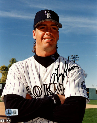 Greg Harris Autographed/Signed Colorado Rockies 8x10 Photo Beckett 57627