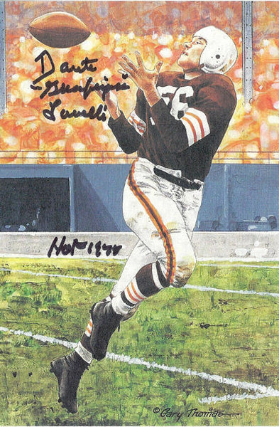 Dante Lavelli Signed Cleveland Browns Goal Line Art Card Black HOF 12088