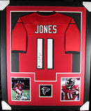 JULIO JONES (Falcons red TOWER) Signed Autograph Framed Jersey Beckett