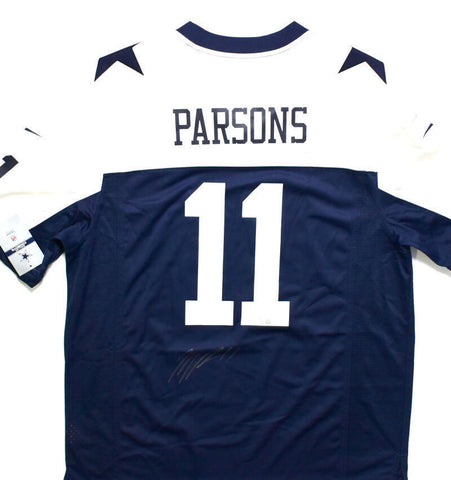 Micah Parsons Autographed Cowboys Blue Alternative Nike Game Jersey-Fanatics