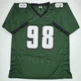 Autographed/Signed Jalen Carter Philadelphia Green Football Jersey Beckett COA