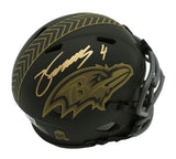 Zay Flowers Signed Baltimore Ravens Speed STS 4 NFL Mini Helmet