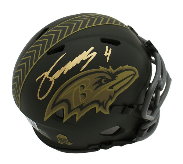 Zay Flowers Signed Baltimore Ravens Speed STS 4 NFL Mini Helmet