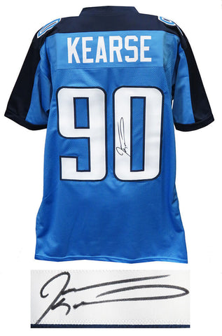Jevon Kearse (Tennessee Titans) Signed Blue Custom Football Jersey -SCHWARTZ COA