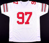 Joey Bosa Signed Ohio State Buckeyes White Jersey (JSA COA) 2017 Pro Bowl D.E.