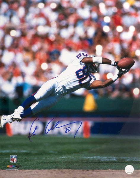 Chris Calloway Signed Giants White Jersey Diving Catch 16x20 Photo -SCHWARTZ COA