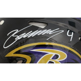 Zay Flowers Autographed Baltimore Ravens Authentic Speed Helmet Beckett 47988