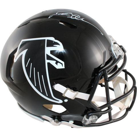 Deion Sanders Autographed Atlanta Falcons Pro TB Helmet Beckett Witness 51726