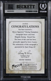 Gerry Cooney Signed 2010 Ringside Boxing Round One Autos #AGC2 Card BAS Slabbed