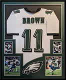 FRAMED PHILADELPHIA EAGLES AJ BROWN AUTOGRAPHED SIGNED JERSEY BECKETT HOLO