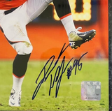 Derek Wolfe Autographed Denver Broncos 8x10 Photo w/ Plaque Beckett COA