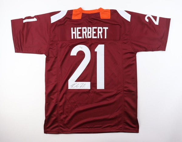 Khalil Herbert Signed Virginia Tech Hokies Jersey (Beckett COA) Chicago Bears RB