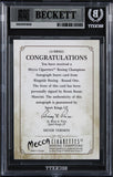 Ray Mancini Signed 2010 Ringside Boxing Round One Autos #ABBM2 Card BAS Slabbed