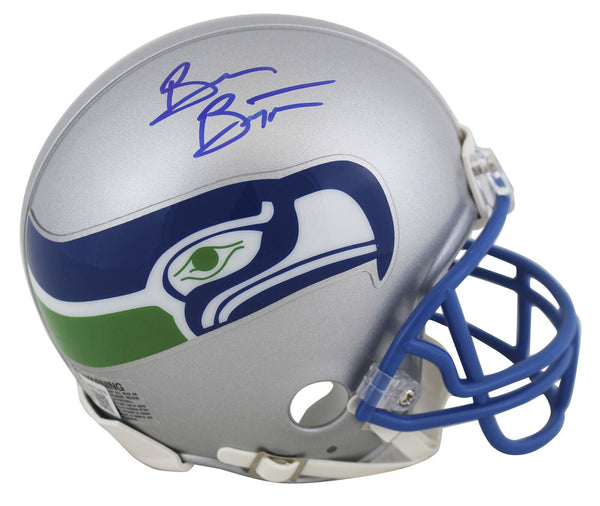 Seahawks Brian Bosworth Authentic Signed Throwback Rep Mini Helmet BAS Witnessed