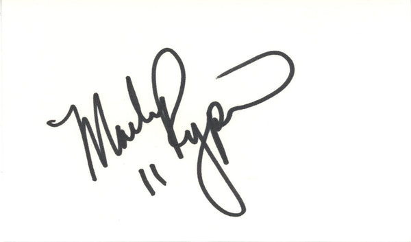Mark Rypien Autographed Washington Redskins Index Card Beckett 45286