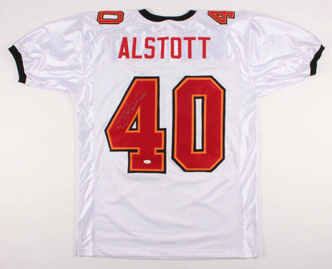 Mike Alstott Signed Tampa Bay Buccaneers Jersey (JSA COA) 6xPro Bowl Fullback