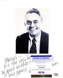 John Ralston CFB HOF Signed/Auto/Insc 4x5.5 Photo San Jose State PSA/DNA 185137