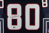 ANDRE JOHNSON (Texans navy SKYLINE) Signed Autographed Framed Jersey Beckett
