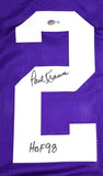 Paul Krause Signed Minnesota Vikings Jersey Ins "HOF 98" (Beckett) 8xPro Bowl DB